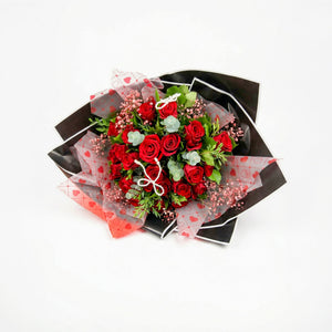 2 Dozen Red Roses – Luxury Wrapped - Cambridge Flowers & Co.
