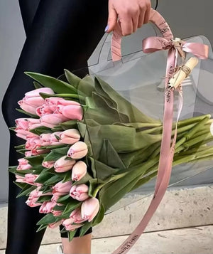 Mother's Day Bag of Tulips - Blooms of Paradise Cambridge florist
