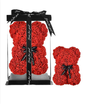 Red Rose Bear - Cambridge Flowers & Co.