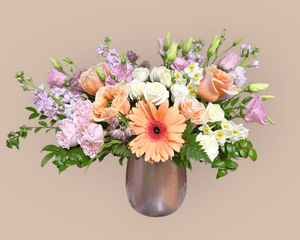 Sunset Garden – Mother's Day Vase Arrangement - Blooms of Paradise Cambridge