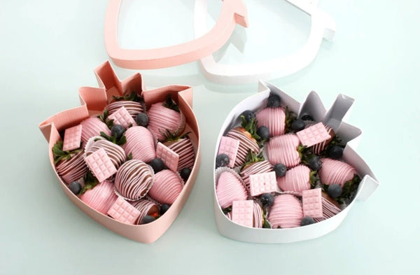 Valentine’s Pink Chocolate Strawberry Box - Cambridge Flowers & Co.