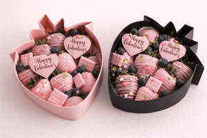 Valentine’s Pink Chocolate Strawberry Box - Cambridge Flowers & Co.