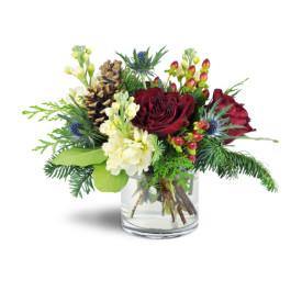 Holiday Spirit Christmas Flowers arrangement