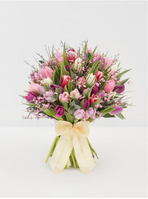 Mixed Tulips with perfectly arranged colors